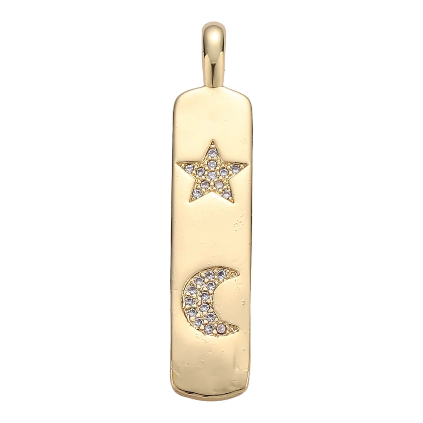 Star and Moon Tag 14k GF