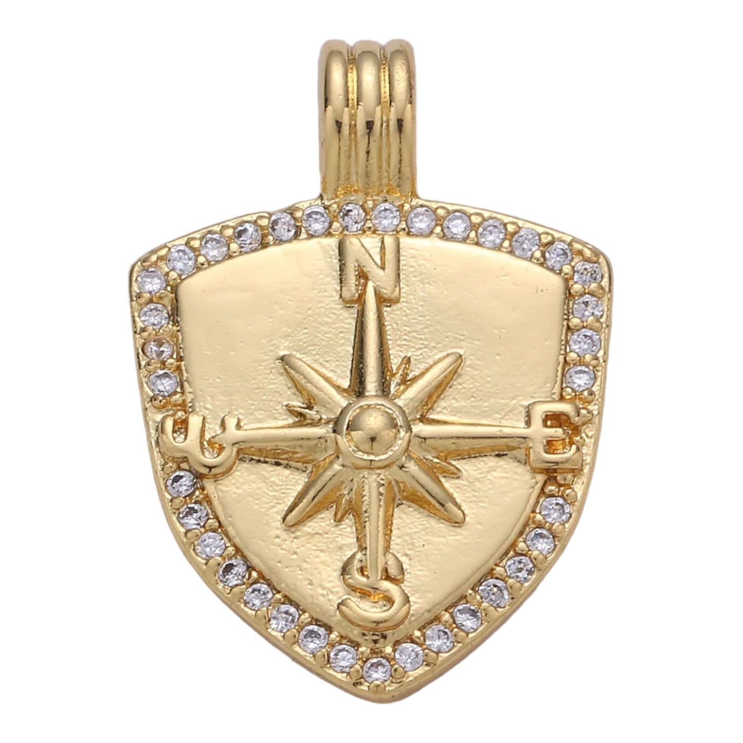 Compass Pendant Protection 14K GF