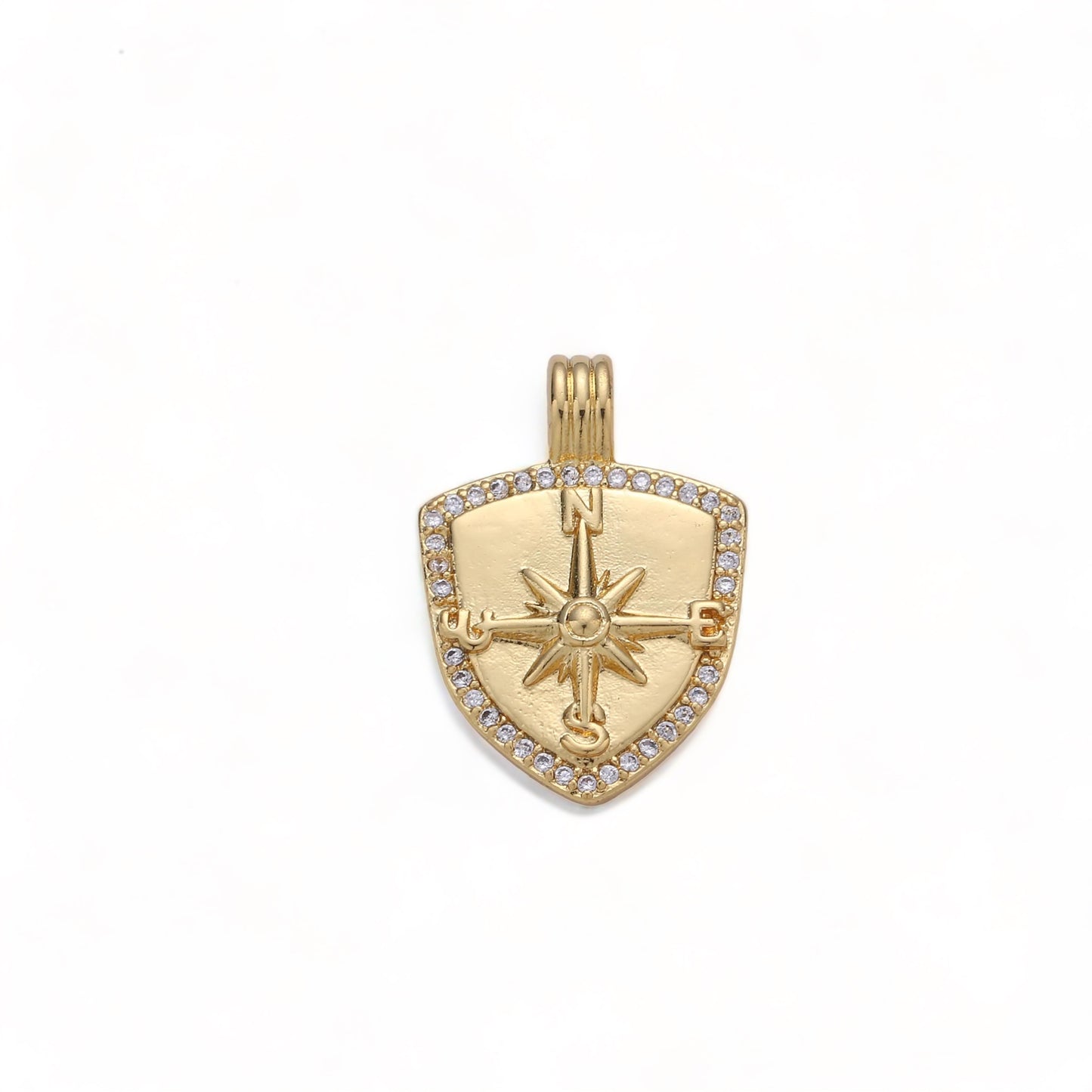 Compass Pendant Protection 14K GF