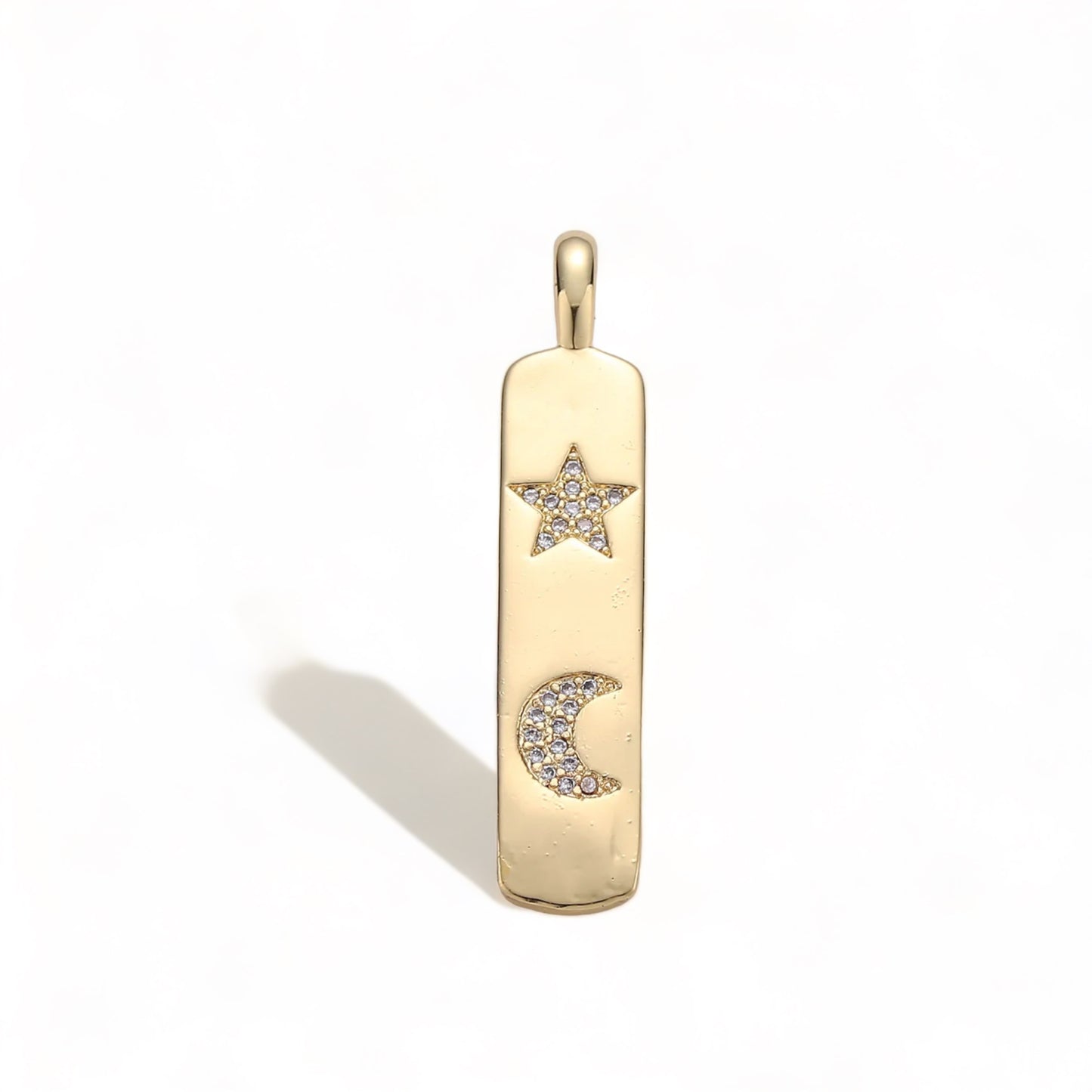 Star and Moon Tag 14k GF