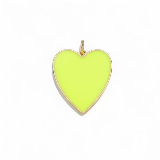 Enamel Heart GF Charm