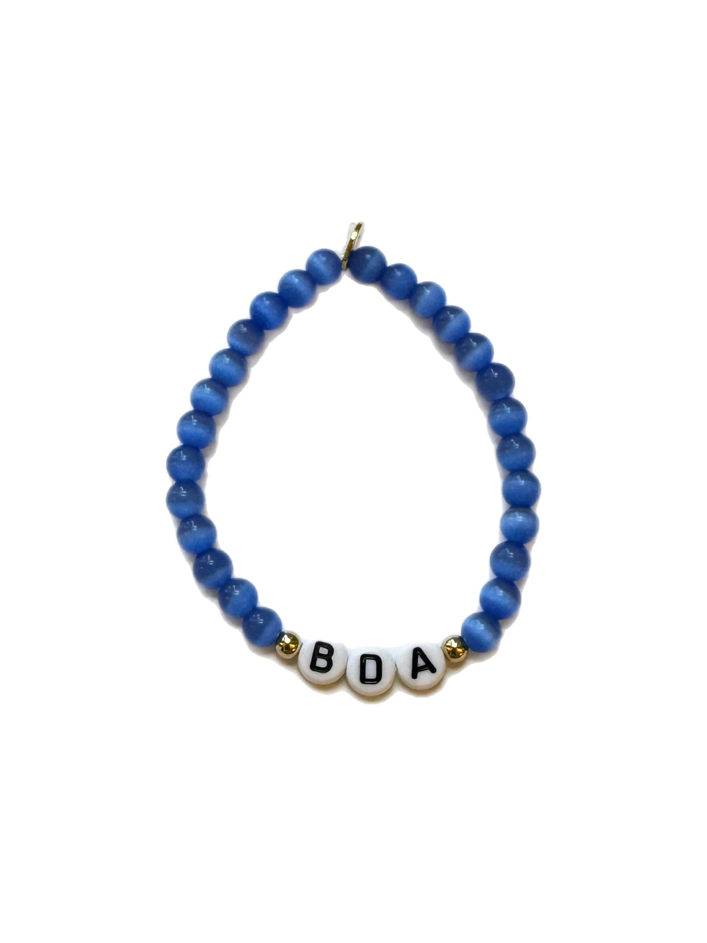 Dark Blue Custom Stretch Bracelet