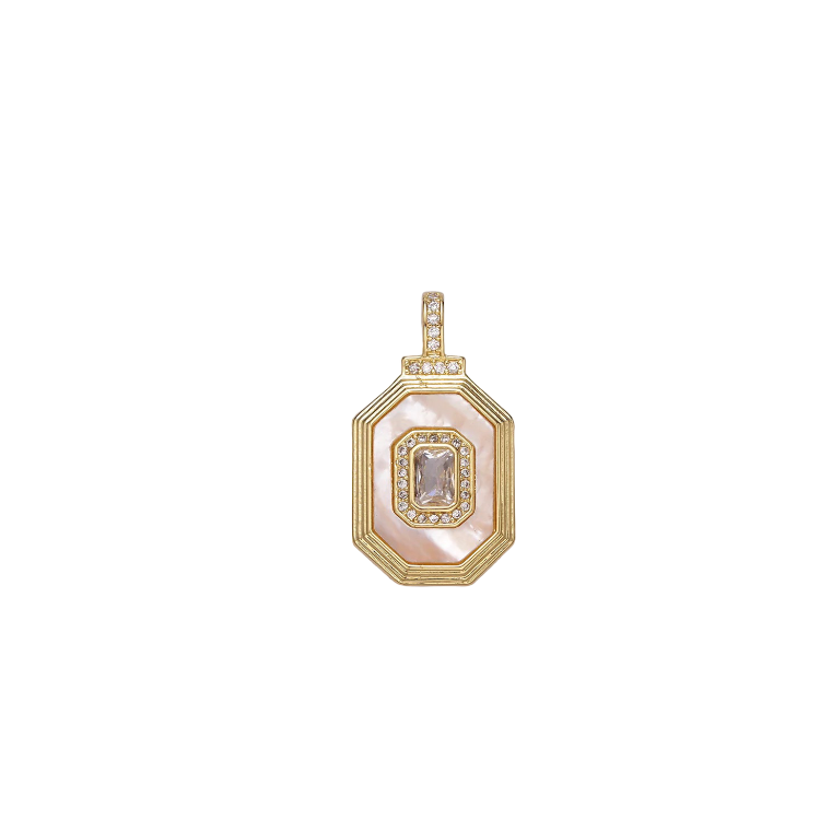 Octagonal Pendant 14K GF