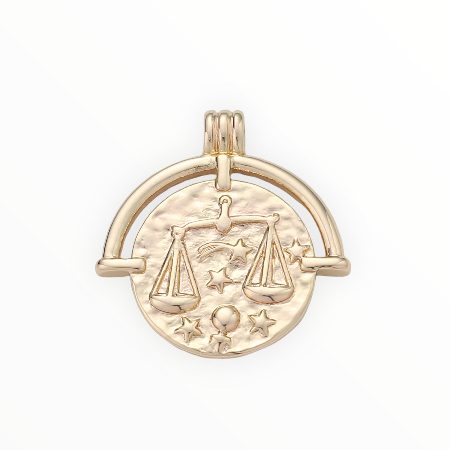 Medallion Zodiac Charm 14k GF