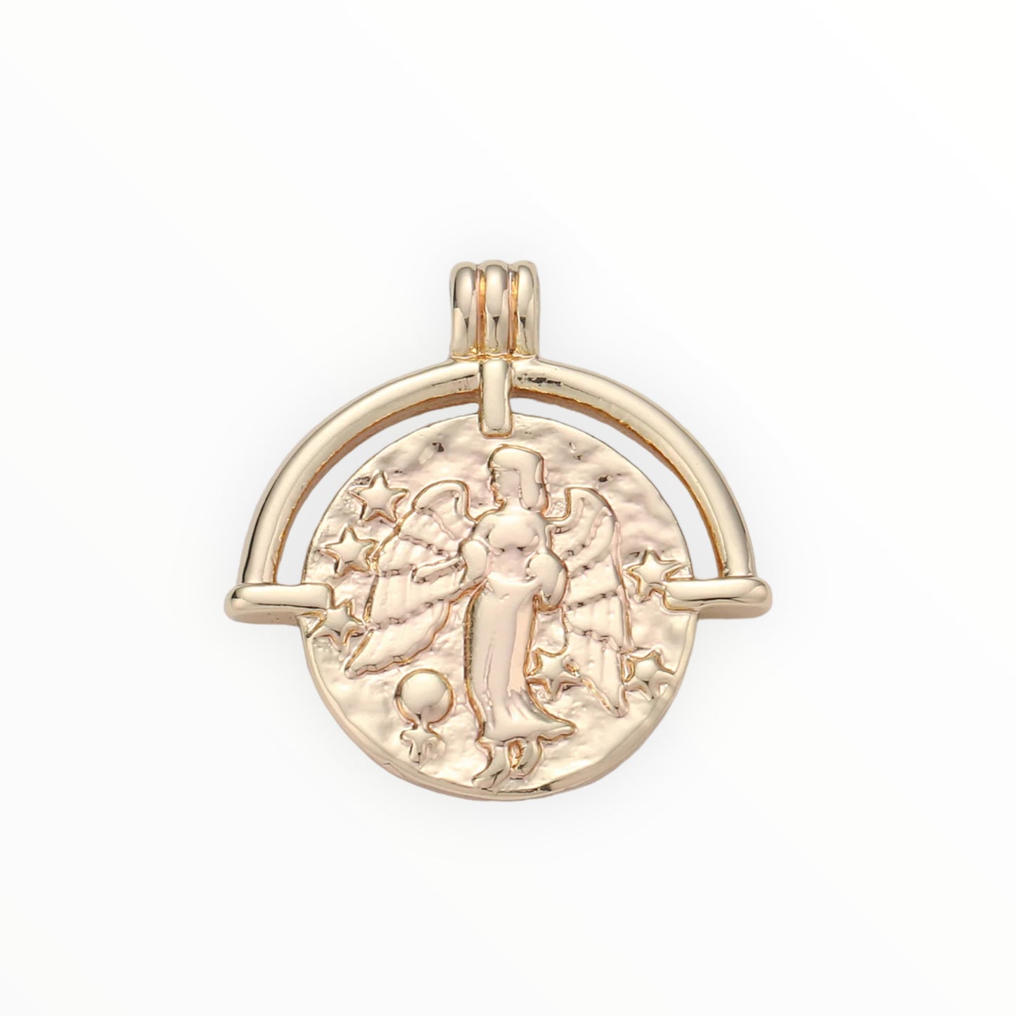 Medallion Zodiac Charm 14k GF