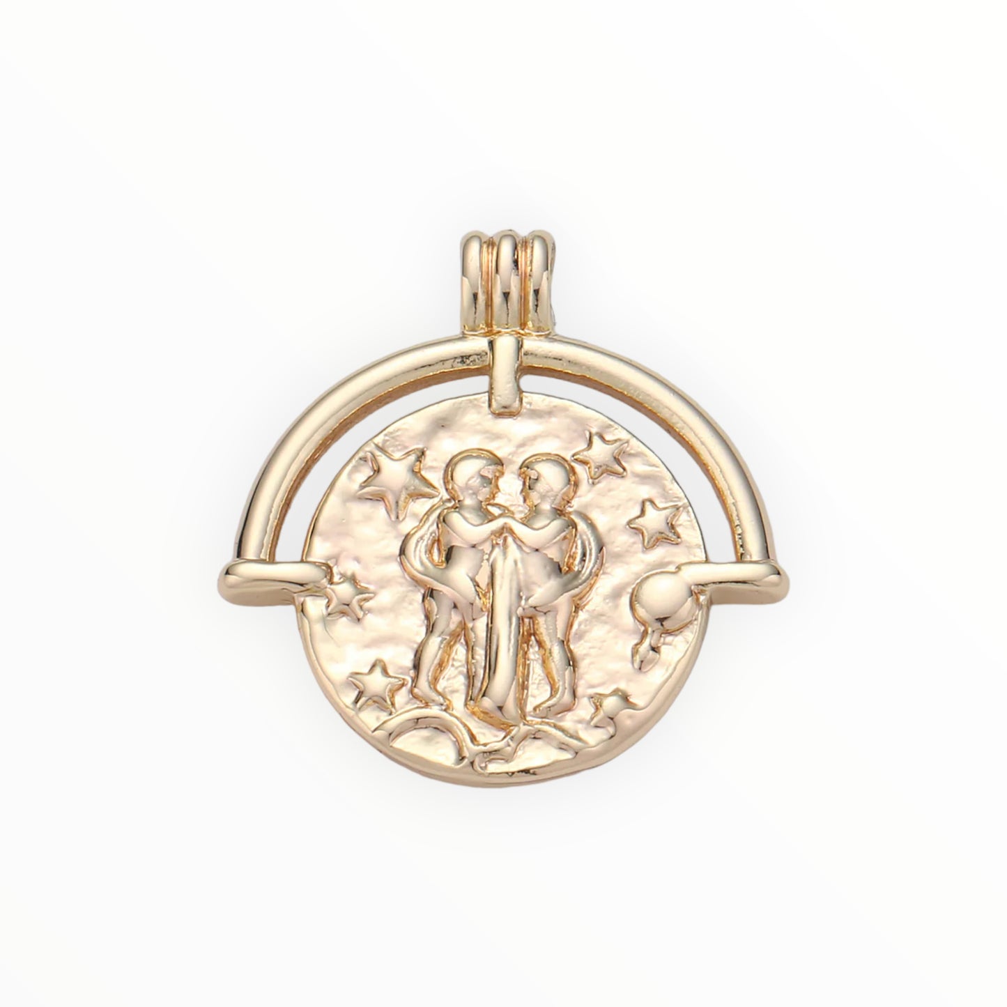 Medallion Zodiac Charm 14k GF