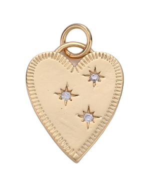 Heart Charm 14k GF