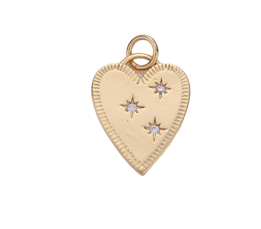 Heart Charm 14k GF