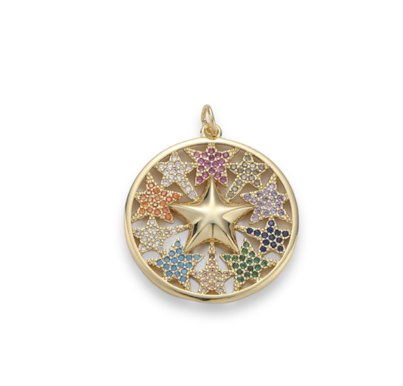 Star Charm Fireworks 14k GF