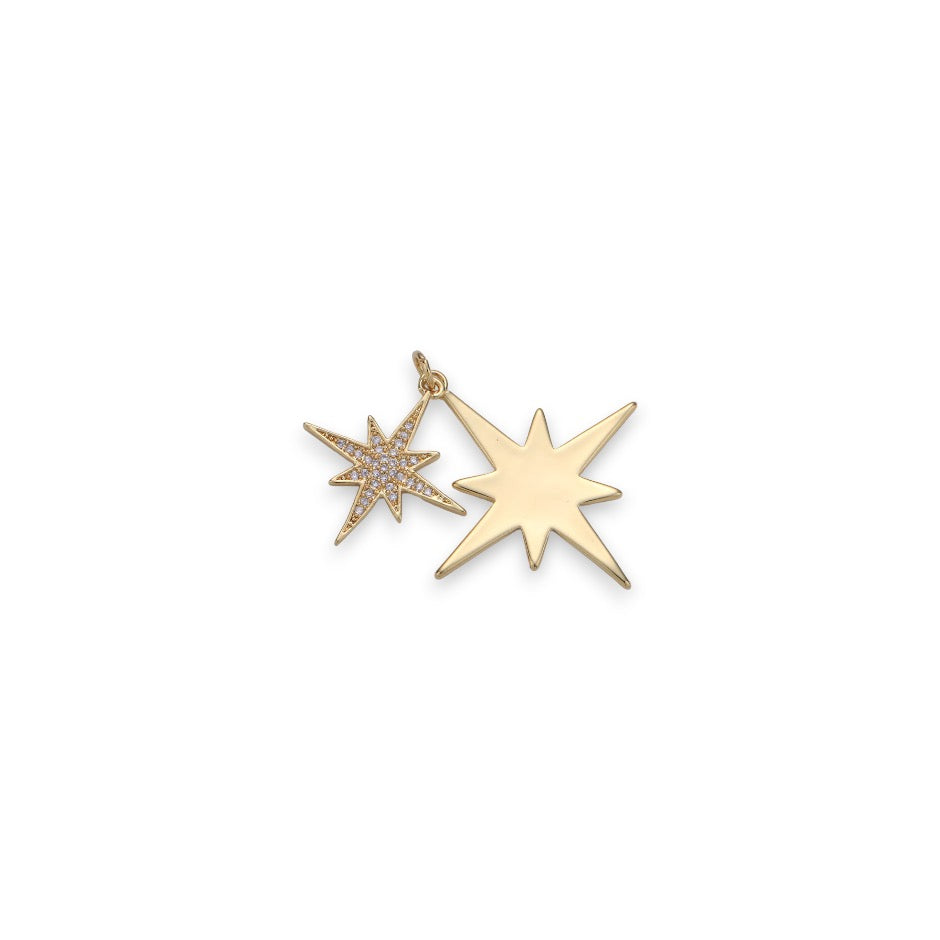 North Star Charms 24K GF