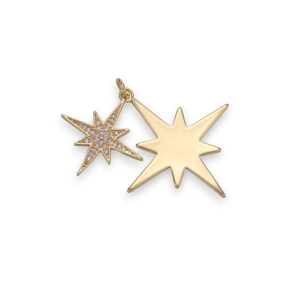 North Star Charms 24K GF