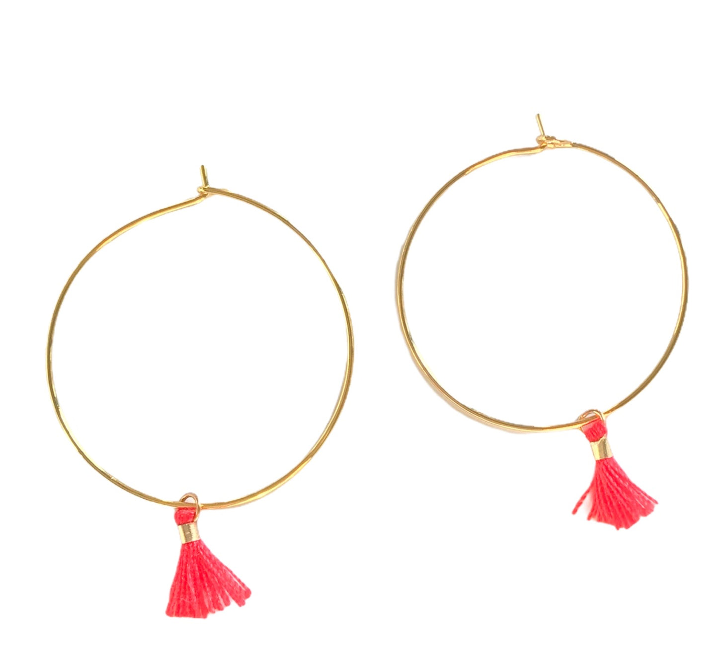 Poppy Red Tassel Hoop